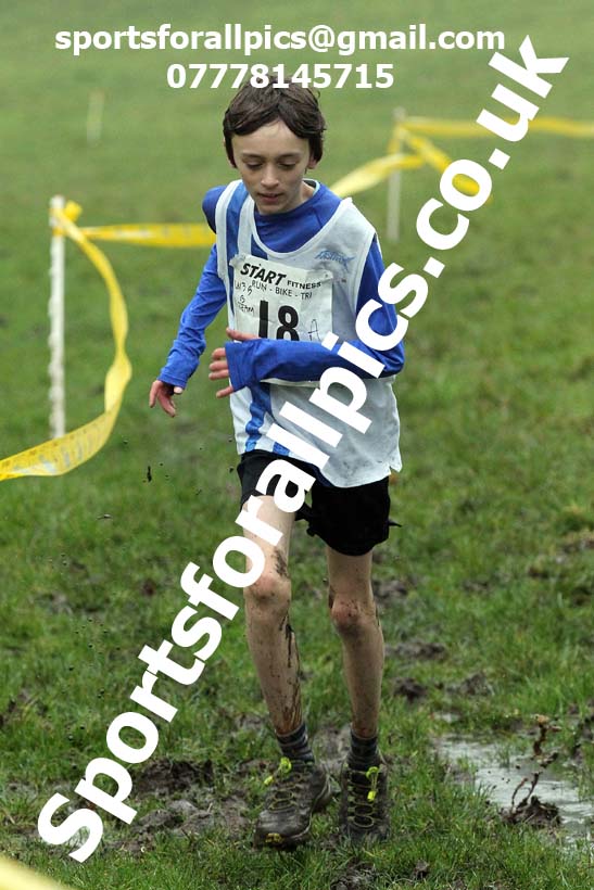 Boys under-13s, NECAA Junior Cross Country Relays, Thornley Farm, Peterlee, Saturday, December 12th. Photo: David T. Hewitson/Sports for All Pics